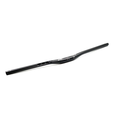 Black bicycle handlebar on a white background