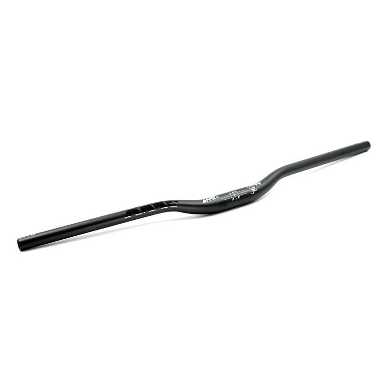 Black bicycle handlebar on a white background