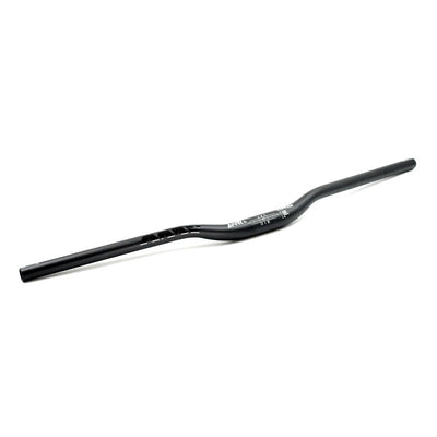 Black bicycle handlebar on a white background