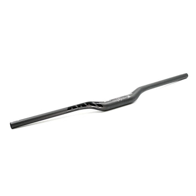 Black motorcycle handlebar on a white background