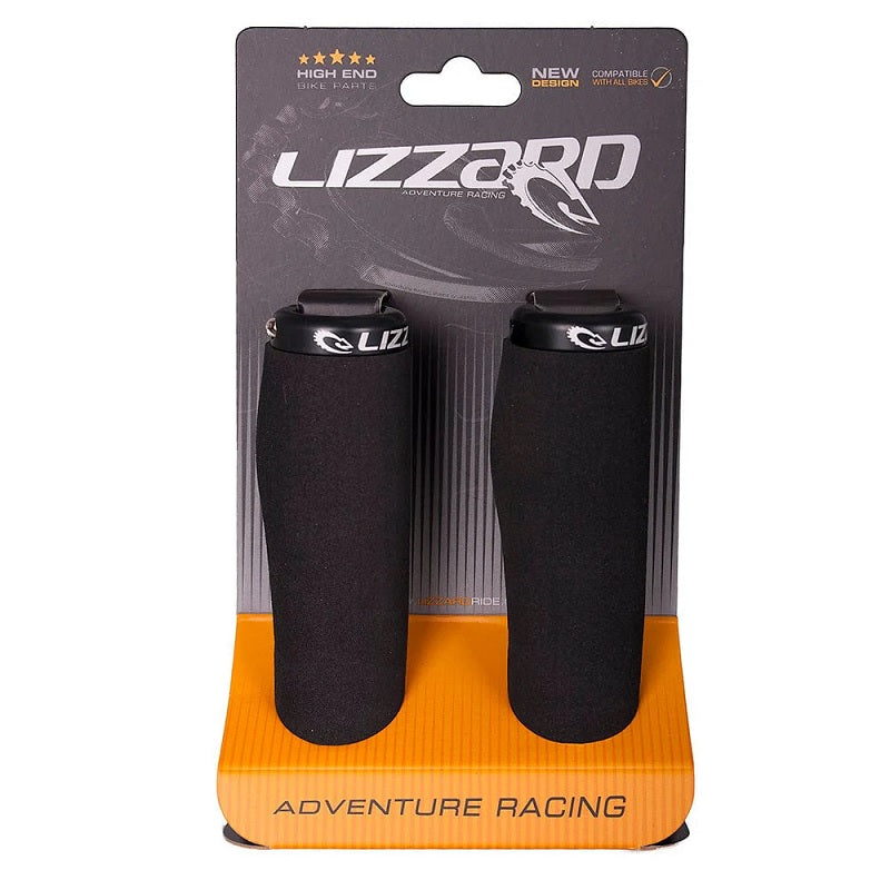 LIZZARD Seizer Ergo Lock-On Foam Grips - black