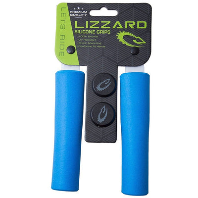 LIZZARD Seizer Ergo Lock-On Foam Grips - blue