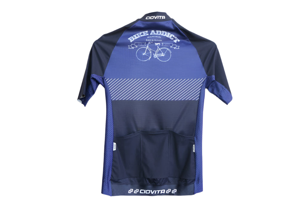 BIKE ADDICT Ciovita Race Fit Black/Blue Ladies Jersey (2018)