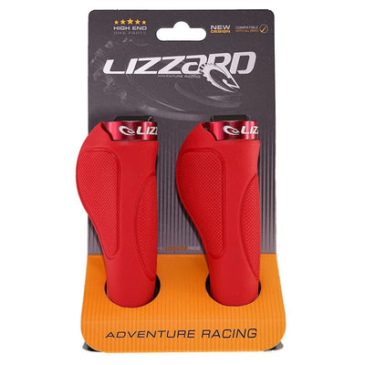 LIZZARD Transfix Ergo Lock-On Grips - red