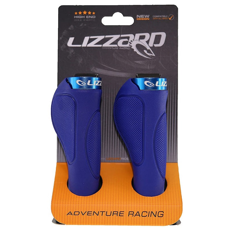 LIZZARD Transfix Ergo Lock-On Grips - blue