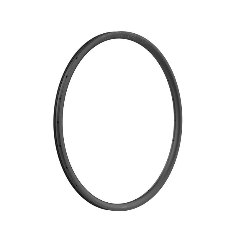 Black bicycle rim on a white background