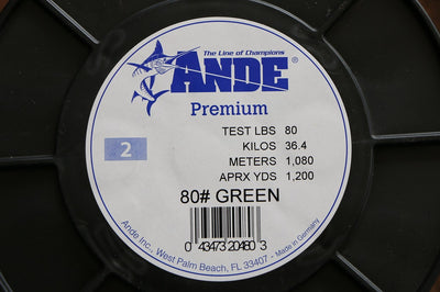 ANDE Premium Green (Size 2 / 80 Pound) Monofilament